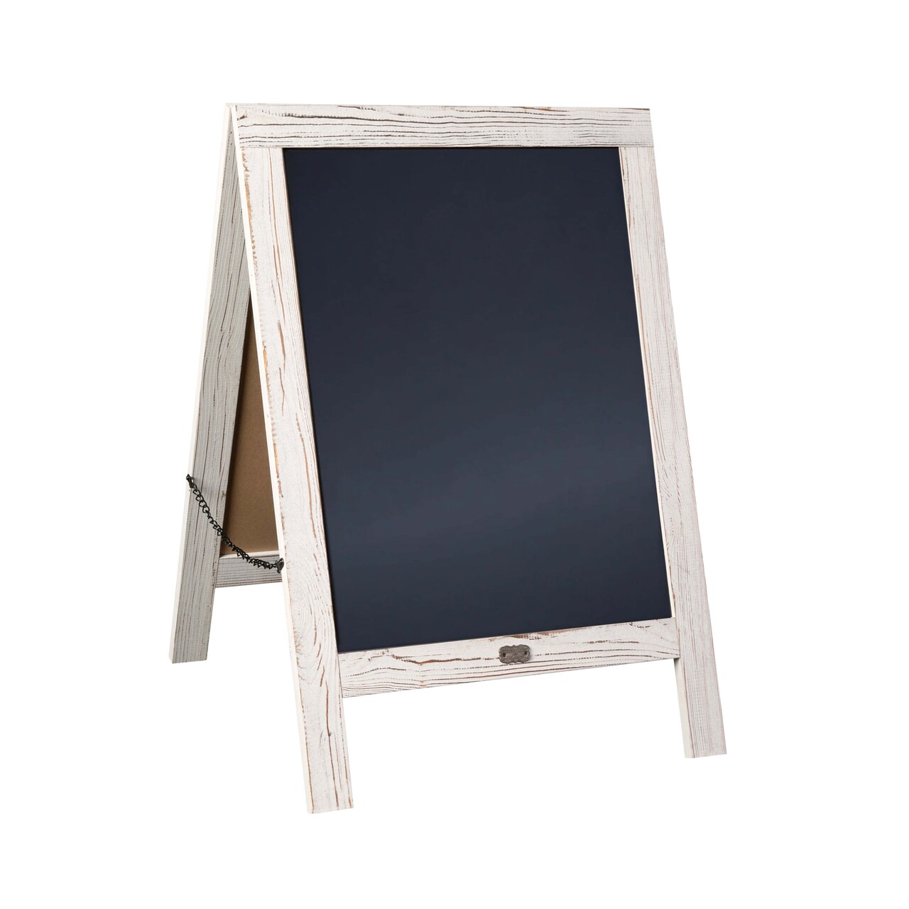 HBCY Creations Magnetic A-Frame Chalkboard Deluxe Set / 8 Chalk Markers + 10 Stencils + 2 Magnets Outdoor Sidewalk Chalkboard Sign / Large 48" x 24"
